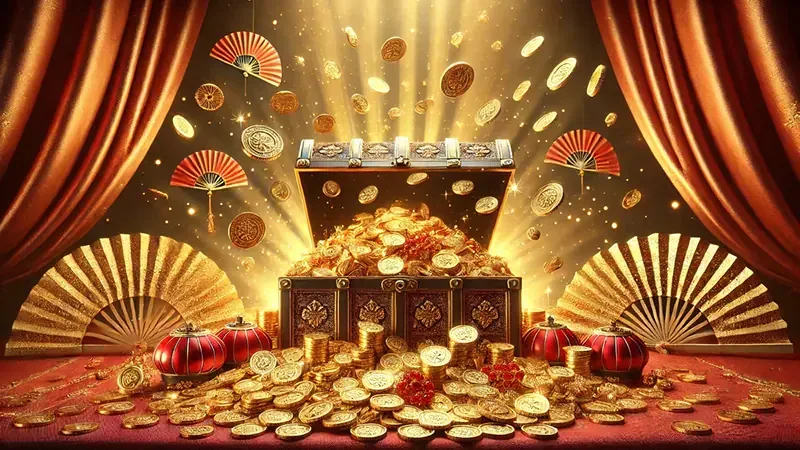Layar slot bertema cerah dengan deretan reel